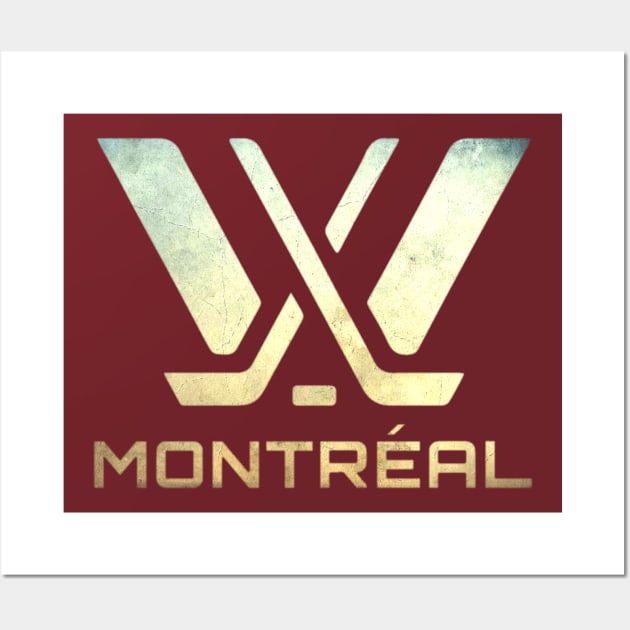 PWHL - Montreal distressed Wall Art by INLE Designs